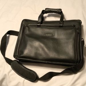 Bugatti Black Executive Business Expandable Briefcase Laptop Bag